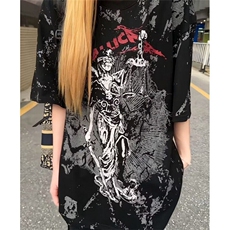 新款百搭潮流流行时尚慵懒气质高版本高街水洗短袖复古欧美T85，男装T恤，星座1116A（原606A-3）