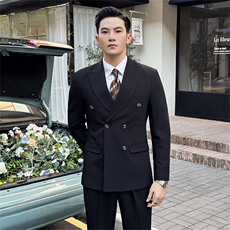 7722-P2452025秋季时尚英伦风男士双排扣西服西裤两件套装，男装西服，星座507A（原星座306B-2）