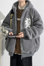 2023冬上新加绒加厚时尚棉衣羊羔绒连帽外套男女987-P110控价158，男装棉衣，电商A441-1