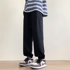 港风秋冬长裤本布织裤袋美式卫裤宽松休闲束脚卫裤K23305-P40控58，男装休闲裤，星座717