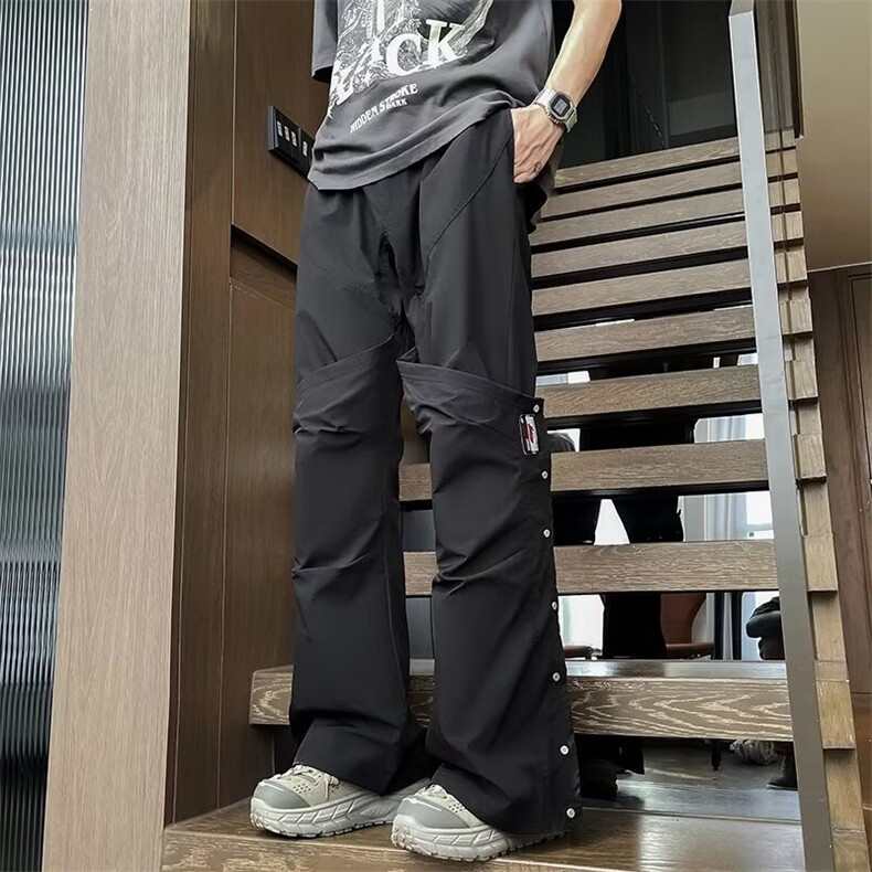 美式机能防水冲锋裤男女夏季薄款裤子垂感高级感户外工装登山裤,男装工装外套,星座601-2