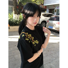 【有货】DXT988HH-特P35cleanfit重磅刺绣短袖小领口t恤男女，男装T恤，星座1007（原301D）