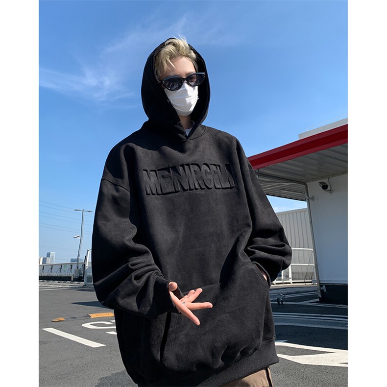 WY141-特P50控78400克抖音品秋季重磅麂皮钢印连帽卫衣外套,女装短外套,电商A058-1（原电商C417）