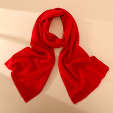 秋冬季羊绒简约休闲百搭时尚七针平面+挑空围巾，围巾，云暖羊山羊绒