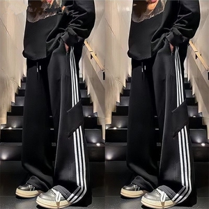 现货M-5XL 2026春季新款男士休闲大码卫裤运动裤 弯刀裤K36图片
