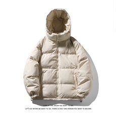 白鸭绒冬季潮流大码光板连帽羽绒服保暖外套Y5849-P165【特价】，男装羽绒服，电商A007