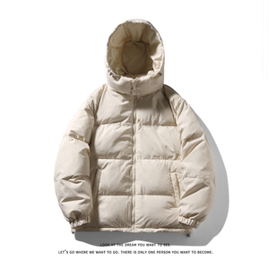 白鸭绒冬季潮流大码光板连帽羽绒服保暖外套Y5849-P165【特价】,男装羽绒服,电商A007