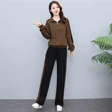 2025早春新款女装运动卫衣套装时尚洋气气质时髦遮肉显瘦两件套女，女装套装/套裙，凝聚力