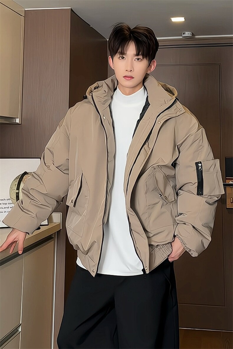 棉衣男ins潮牌潮流宽松休闲百搭棉服连帽复古棉袄MF1003-P100,男装棉衣,电商B381（原B382）