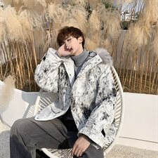 204-MY06棉服男潮牌ins潮流2021新款棉衣冬季外套棉，男装棉衣，星座204