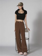 秋冬季拖地裤直筒欧棉绒X7152203P40控60，女装休闲裤，星座715