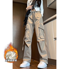 特批P42无差价24冬季机能潮流休闲直筒工装裤男女同款K1212J加绒，男装休闲裤，电商A001