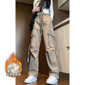 特批P42无差价24冬季机能潮流休闲直筒工装裤男女同款K1212J加绒图片