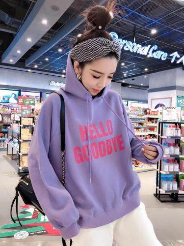 字母带帽卫衣，女装卫衣/绒衫，一杭