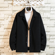 N2070/P75秋冬挂拍毛呢大衣学生宽松休闲大码呢子外套夹克男控98，男装夹克，电商A141