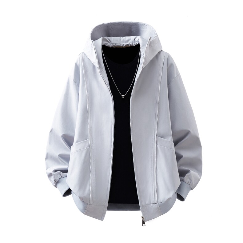 可二开拉链装饰解构大码M-5XL夹克男聚酯纤维JK78092P69控108,男装夹克,星座226-1