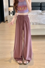 8XL-M棉麻休闲裤男防蚊裤冰丝宽松阔腿裤肌理感拖地裤男K9133P58，男装休闲裤，电商D206-1
