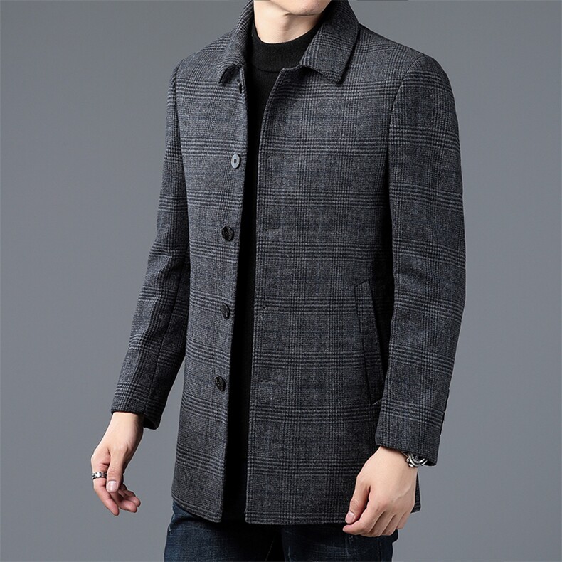 2023年新款男士毛呢上衣羽绒服P325，男装毛呢大衣，电商D223-1