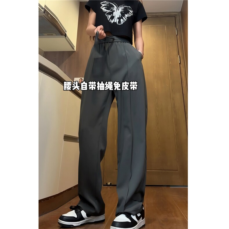 抖音春夏冰丝裤子男宽松休闲裤拖地裤垂感小西裤K2675-特P32,男装西裤,电商A099
