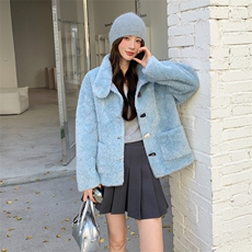 现货设计感ins风皮毛一体2C229-86311-P249-K398，女装短外套，2C229