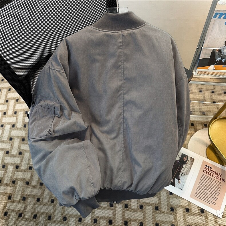 美式高街飞行员夹克棉服外套男冬季潮牌工装棒球上衣MF285-P103,男装夹克,星座412-3