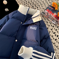 ！2025秋冬新款撞色织带棉衣加厚保暖棉服MY209特P80，男装棉衣，电商B220