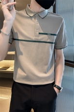 主推大货织带设计夏季短袖T恤翻领Polo衫大码半袖上衣T0240-特P40，男装T恤，电商D342