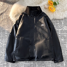 仿羊羔毛立领男士棉衣皮棉服潮流冬季加厚棉袄子A266-WMY612-P100，男装棉衣，电商A266