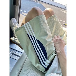 抖音品质夏季新款美式运动条纹宽松短裤B315-K25526-特p25控48图片