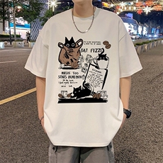 T801港风潮牌高街美式短袖T恤男夏季新款宽松半袖ins重磅纯棉体恤，男装T恤，星座304A-1