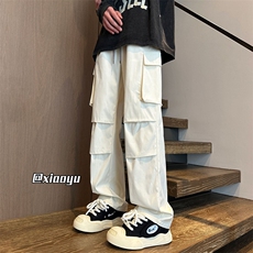 XZ616秋季新款百搭工装裤折皱设计感防水冲锋裤TY2420P55控68，男装工装外套，星座512A（原616）