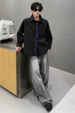 （送个性领带）CS1160-特P42控88肌理感长袖男小众设计大码衬衣，男装衬衫，电商A059