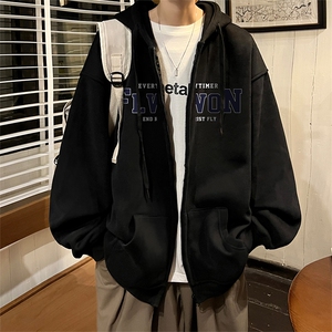 直播品质460克重磅美式印花加厚宽松连帽卫衣开衫外套KS136-特P45图片