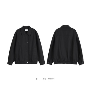 秋日系复古翻领立裁通勤短款百搭少年感全棉衣夹克外套HH780 P65图片