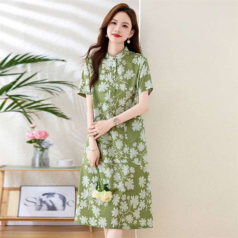 纯棉连衣裙夏季2024新款衣服大码女装超好看高端精致气质连身裙子,女装连衣裙,姿衣坊