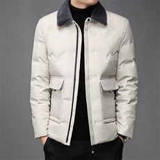 男士翻领羽绒服保暖90%白鸭绒商务休闲中青年男装外套GRW118-P250，男装羽绒服，电商B212（原钱塘6029）