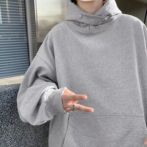 秋冬款欧美潮牌卫衣男潮高级感连帽美式高街解构外套情侣 W08图片