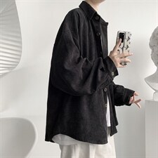 秋冬灯芯绒外套长袖韩版衬衫宽松衬衣情侣男女ins潮港风 H215/P50图片