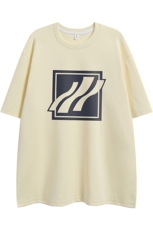 白底新款夏季时尚百搭宽松圆领印花水洗宽松短袖T恤T1147P25控38，男装T恤，电商A247-1