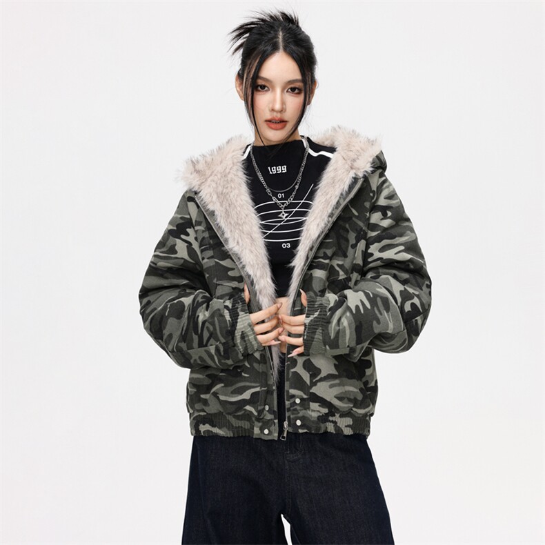 2025日系冬季大毛领保暖防风棉衣派克服外套男女同款XY2519-P95,男装棉衣,星座717