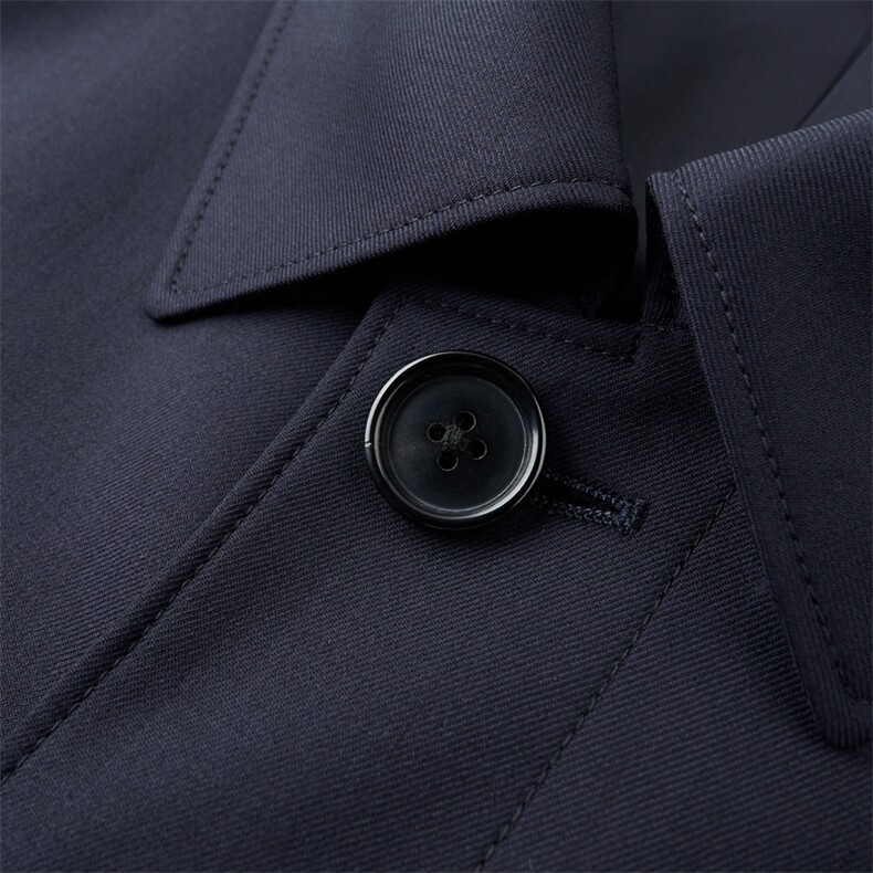 XL-N88211秋冬新款男士风衣翻领商务领导服男装纯色全羊毛外套,男装风衣,电商B360