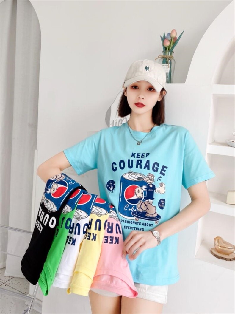 时尚休闲潮流T恤，女装T恤，泽妤