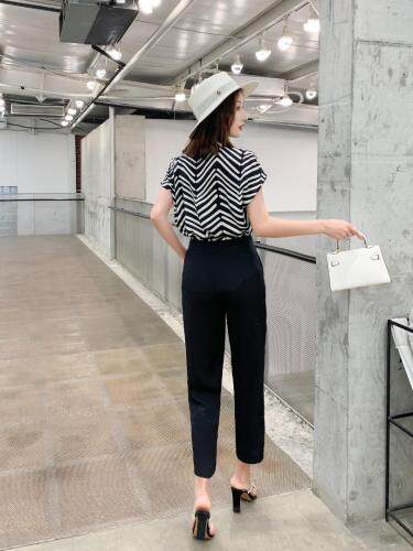 夏季新款斑马纹气质套裤，女装，水锦红