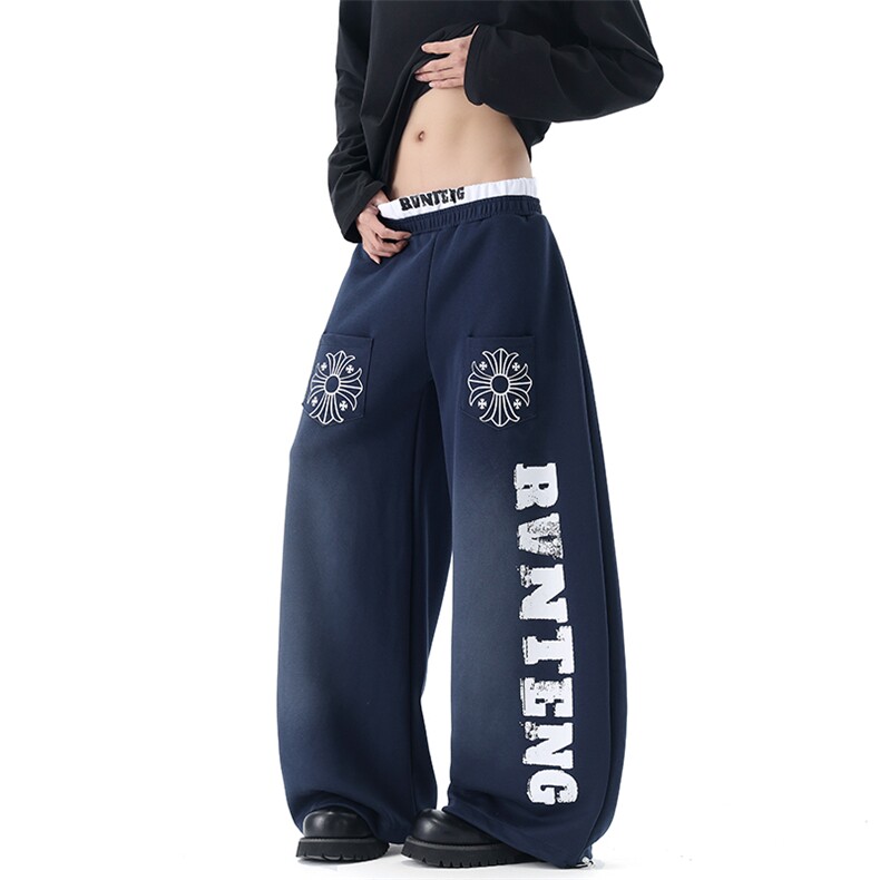 【现货】XZ1218BKG3068特价P44双裤头做脏印花卫裤，男装休闲裤，星座1218（原611-3）