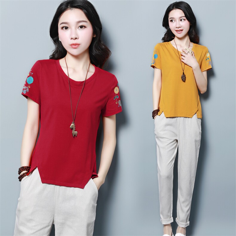 2021新款时尚女装两件套装绣花设计显瘦修身舒适百搭，女装套装/套裙，涵誉