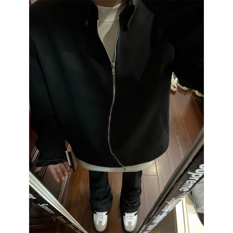 有货】黑色垫肩短款西装外套男高级感痞帅行政夹克Y160LL-特P60,男装夹克,星座1007（原301D）