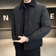 新标90白鸭绒2025年潮流时尚帅气拼接羽绒服男YR6062-P200，男装羽绒服，电商D240-242