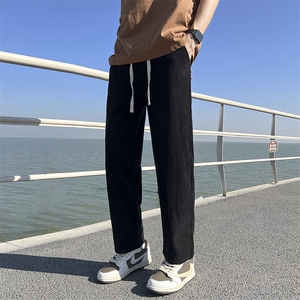 灯芯绒百搭休闲潮流宽松直筒运动裤KN69 P40图片