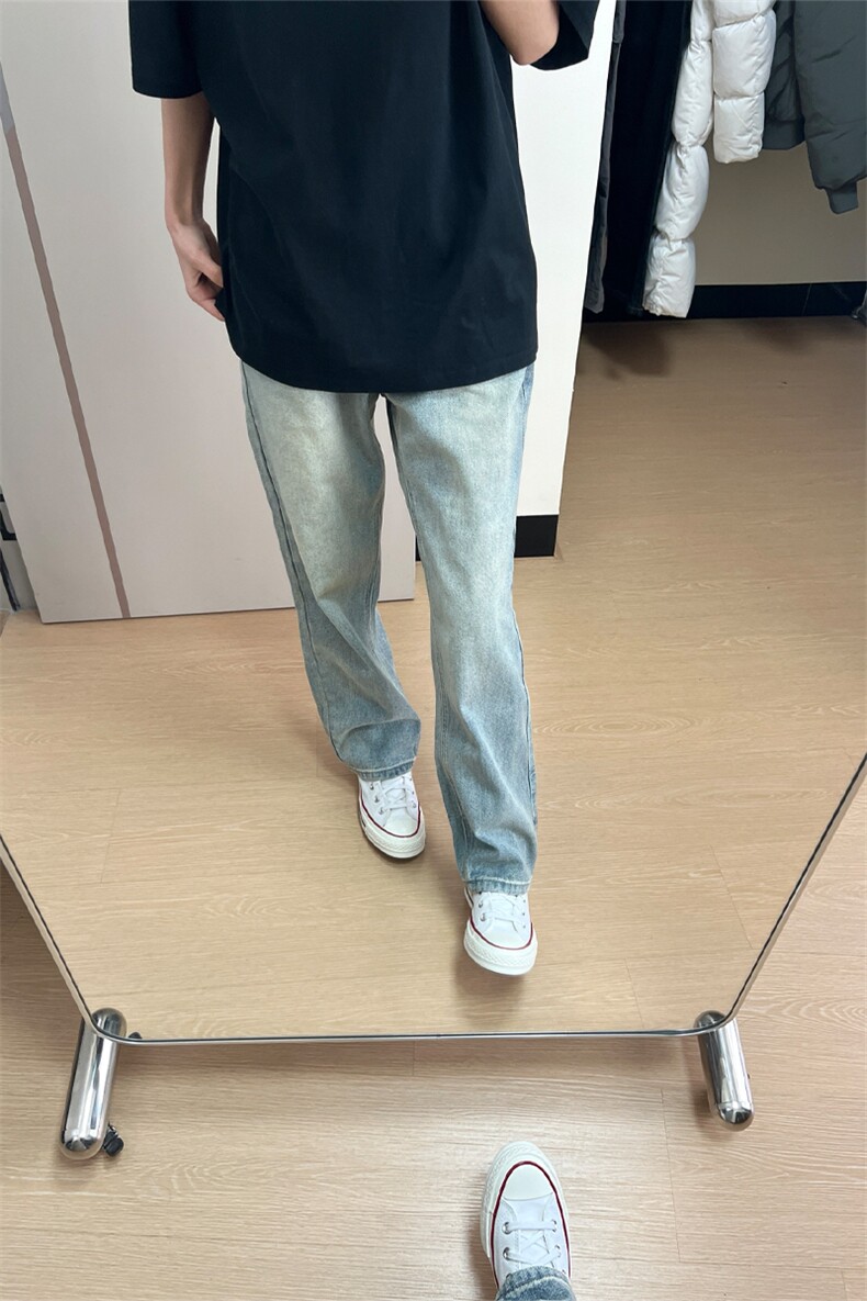 现货YKK拉链高品质款蔚蓝色弹力牛仔裤610A-1-YK525-P55,男装牛仔裤,星座610A-1