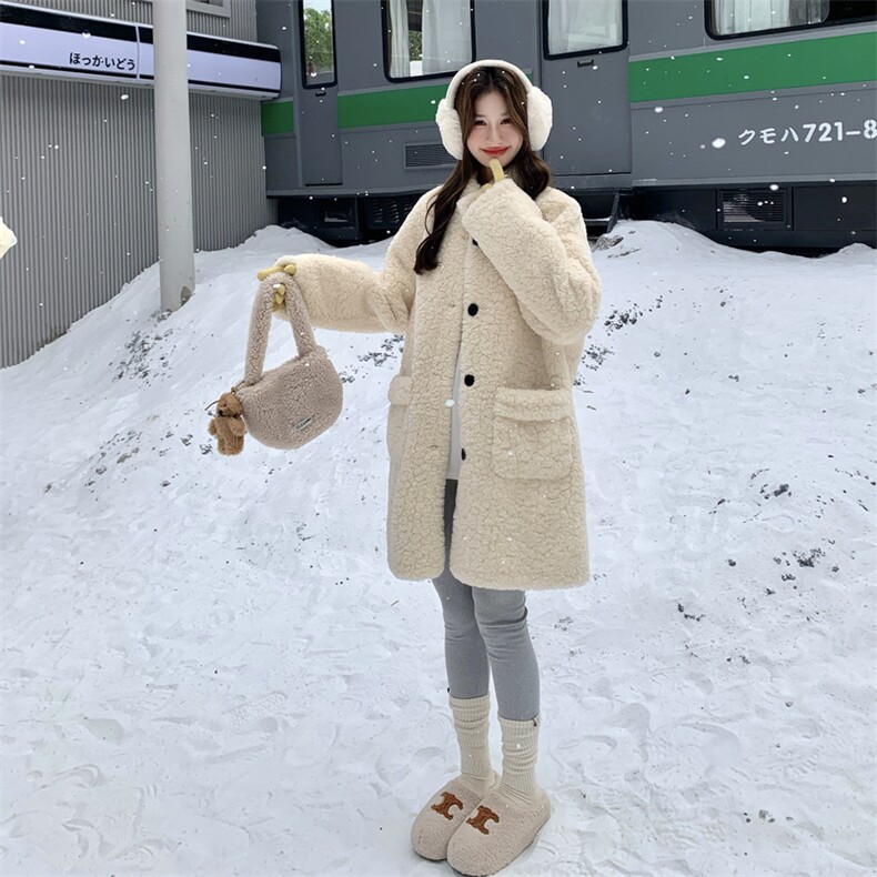 现货:冬季新款高级感加厚保暖皮毛一体外套2C135-8959P225K338,女装皮草,2C135